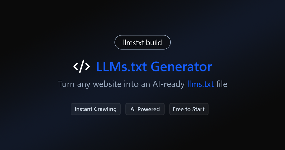 LLMs.txt Generator